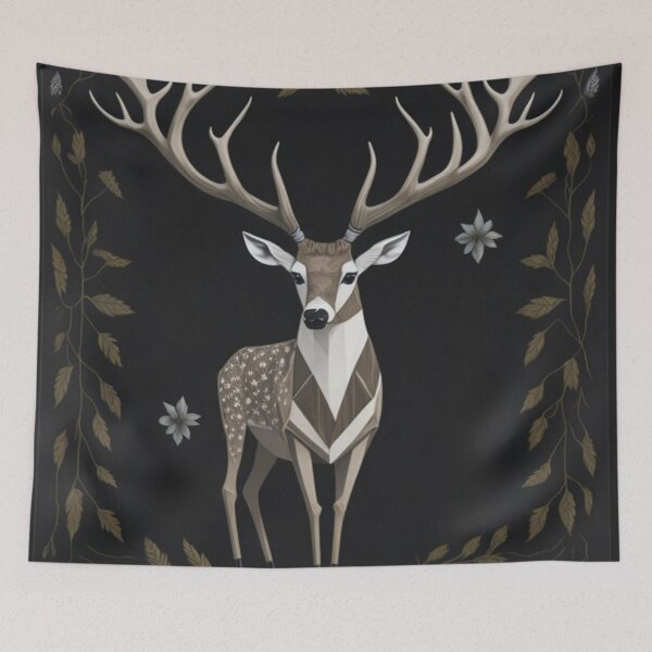Item preview, Deer Patchwork - Rustic Neutrals designed and sold by Turkdesigner.