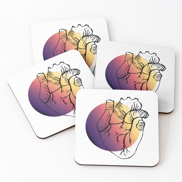 Item preview, Sunset Gradient Heart designed and sold by Aspire Happy Art.