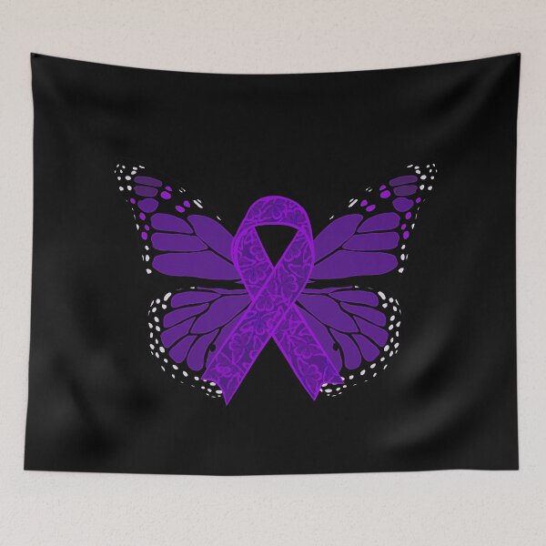 Item preview, Cinta de concientización sobre la fibromialgia con alas de mariposa (versión B1) designed and sold by DreamFruit11.