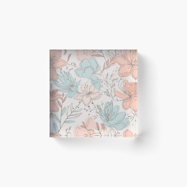Item preview, 1970's Pastel Floral Pattern designed and sold by WildWho.