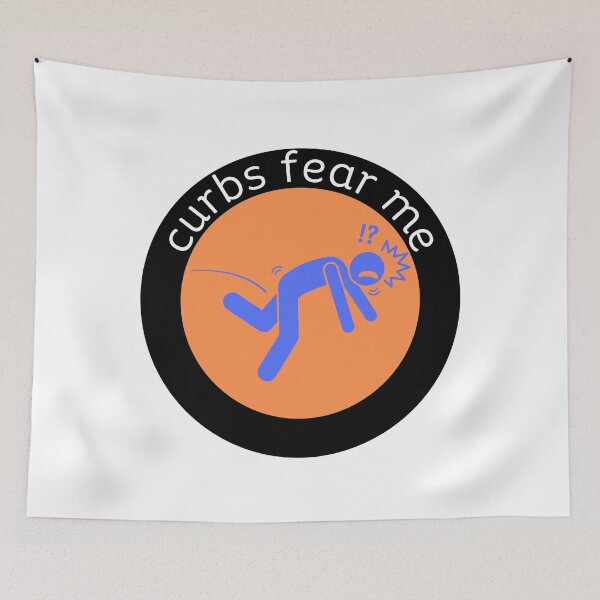 Item preview, curbs fear me - orange/blue designed and sold by jechaiyells.