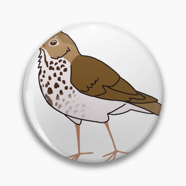 Item preview, Happy Little Hermit Thrush designed and sold by Nightinggaled.