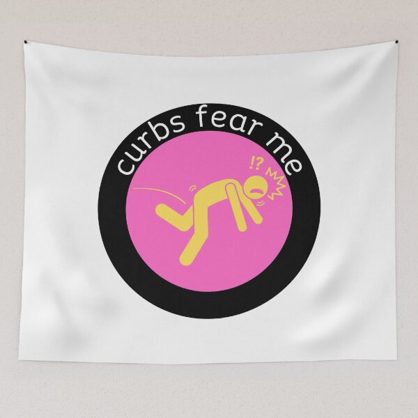 Item preview, curbs fear me - pink/yellow designed and sold by jechaiyells.