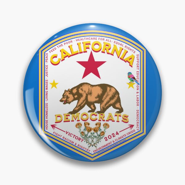 Item preview, PMD00867 Progressive Movement Designs California Democrat pride design shows you support progressive policy goals for Democrats Independents and Bernie Sanders supporters gold poppy grizzly bear designed and sold by ProgressiveLeft.
