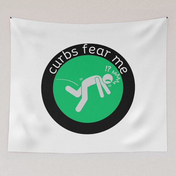 Item preview, curbs fear me - green/gray designed and sold by jechaiyells.