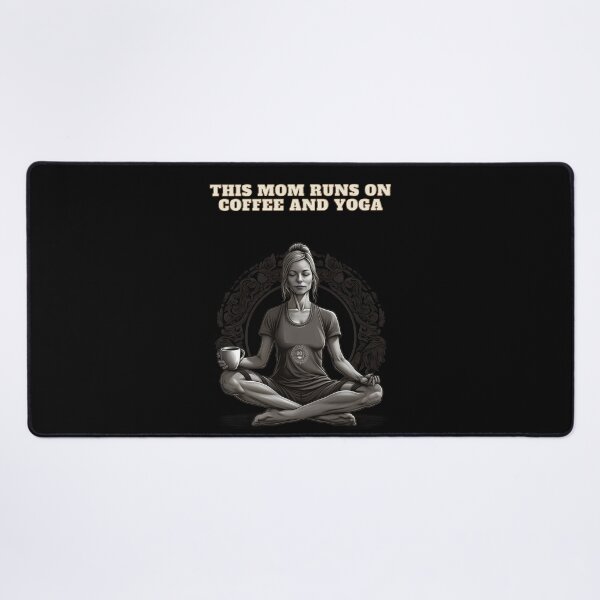 Item preview, This Mom Runs On Coffee And Yoga designed and sold by michallaga.