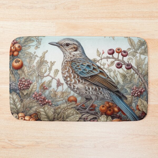 Item preview, Fieldfare bird in a field designed and sold by zoldi.