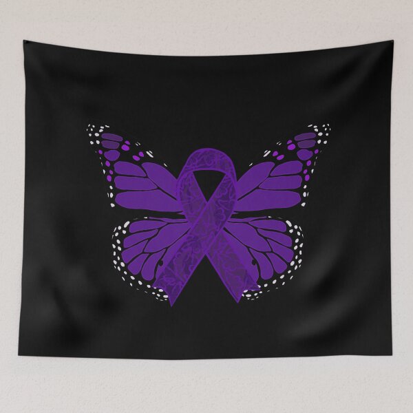 Item preview, Cinta de concientización sobre la fibromialgia con alas de mariposa (versión B2) designed and sold by DreamFruit11.