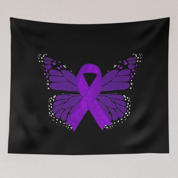 Item preview, Cinta de concientización sobre la fibromialgia con alas de mariposa (versión B3) designed and sold by DreamFruit11.