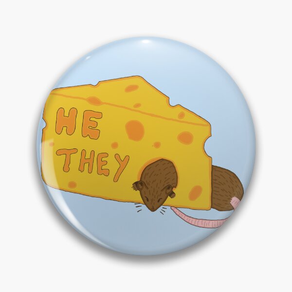 Item preview, he/ they pronouns rat designed and sold by WhatAFun-Gi.