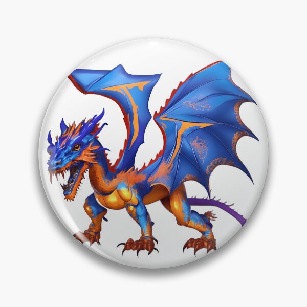 Item preview, Roaring Dragon in Blue & Orange (large) designed and sold by RADRussell.