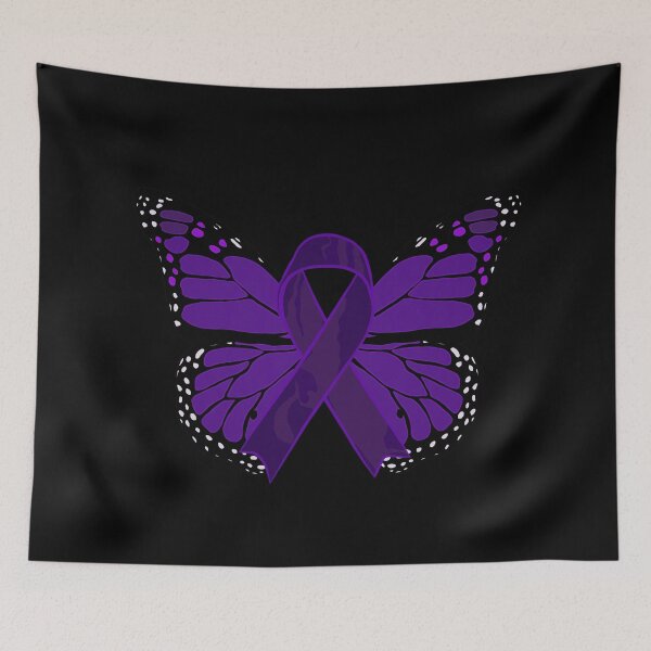 Item preview, Cinta de concientización sobre la fibromialgia con alas de mariposa (versión A2) designed and sold by DreamFruit11.