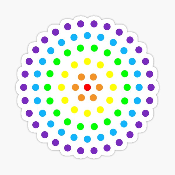 Abstract Core Diagram Rainbow Sticker