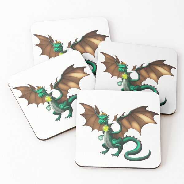 Item preview, Emerald Green Dragon with Jewels (large) designed and sold by RADRussell.