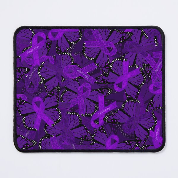 Item preview, Fibromyalgia Awareness Ribbon And Butterfly Print designed and sold by DreamFruit11.