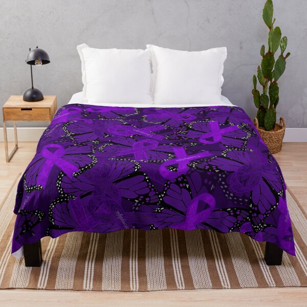 Item preview, Fibromyalgia Awareness Ribbon And Butterfly Print designed and sold by DreamFruit11.