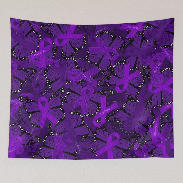 Item preview, Cinta de conciencia de fibromialgia y estampado de mariposas designed and sold by DreamFruit11.