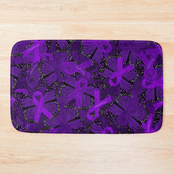 Item preview, Fibromyalgia Awareness Ribbon And Butterfly Print designed and sold by DreamFruit11.