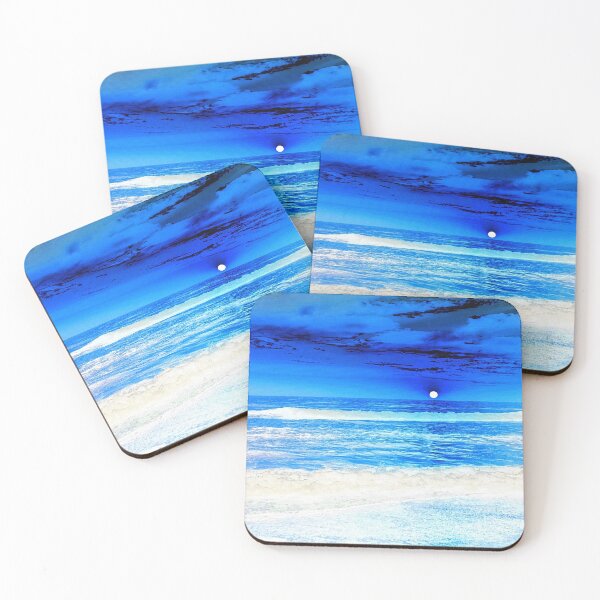 Item preview, Azure Blue Beach Landscape Art designed and sold by Sharon Cummings Art.