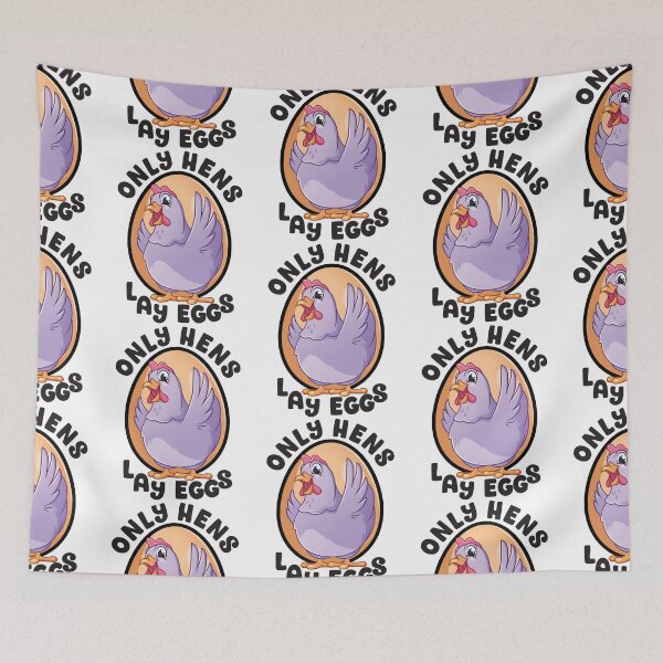 Item preview, Only Hens Lay Eggs Funny Chicken with Egg designed and sold by designsmostfowl.