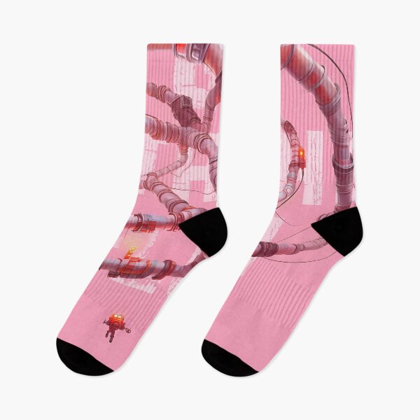 Item preview, GO WITH THE FLOW - A convoluted pipe on pink background designed and sold by GreissDesign.