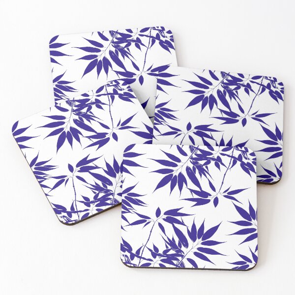 Item preview, Dark Blue Leaves on White designed and sold by BeJolley.