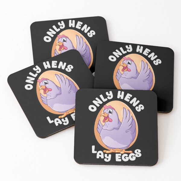 Item preview, Only Hens Lay Eggs Funny Chicken with Egg For Dark Colors designed and sold by designsmostfowl.