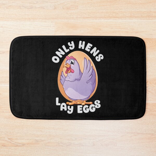 Item preview, Only Hens Lay Eggs Funny Chicken with Egg For Dark Colors designed and sold by designsmostfowl.