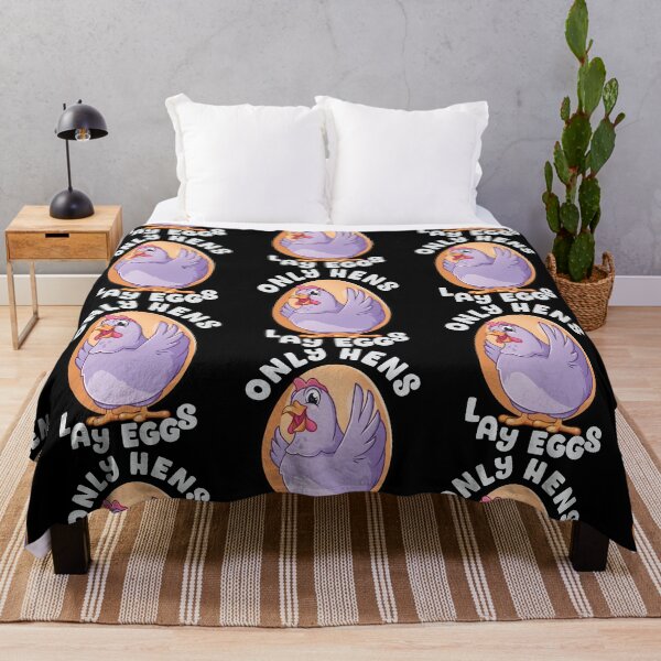 Item preview, Only Hens Lay Eggs Funny Chicken with Egg For Dark Colors designed and sold by designsmostfowl.