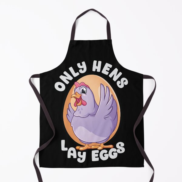 Item preview, Only Hens Lay Eggs Funny Chicken with Egg For Dark Colors designed and sold by designsmostfowl.