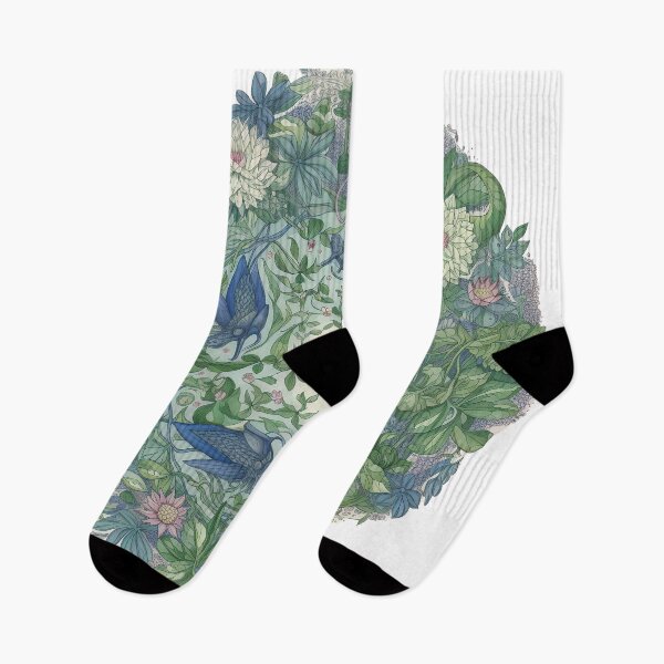Item preview, A mandala style drawing of aquatic plants. designed and sold by Paninato.