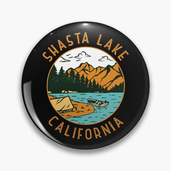 Item preview, Shasta Lake California Distressed Circle designed and sold by KrisSidDesigns.