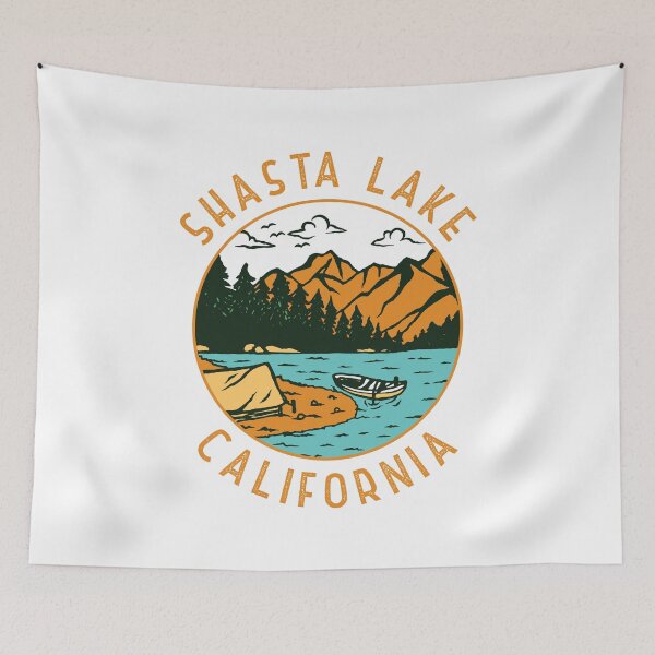 Item preview, Shasta Lake California Distressed Circle designed and sold by KrisSidDesigns.