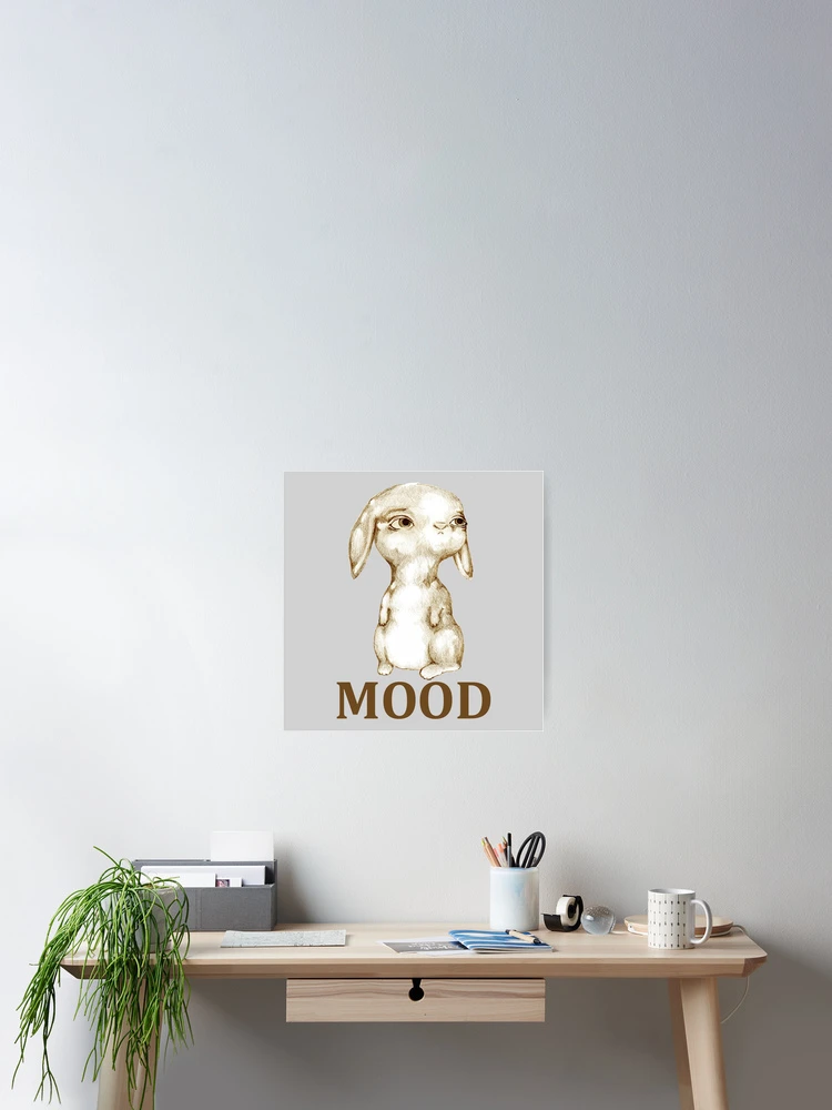 Thumbnail 2 of 3, Poster, Moody Rabbit designed and sold by Lavinia Knight.