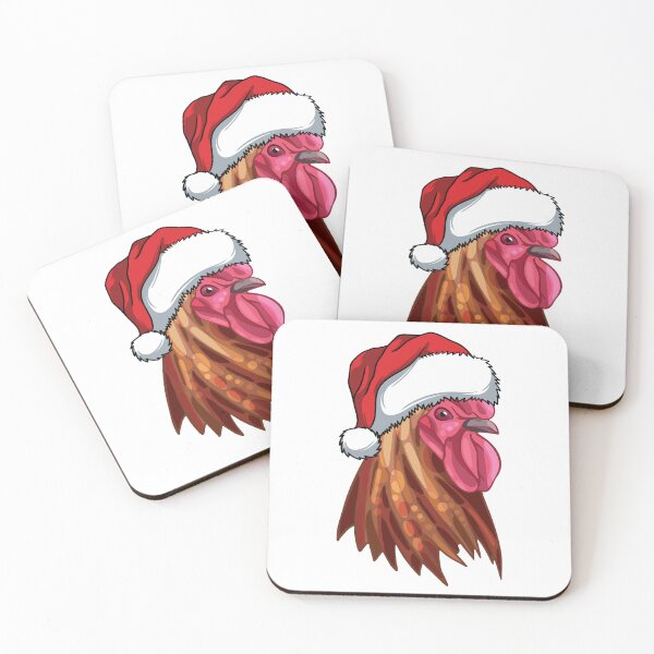 Item preview, Christmas Santa Hat Chicken designed and sold by designsmostfowl.
