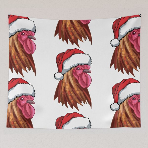 Item preview, Christmas Santa Hat Chicken designed and sold by designsmostfowl.