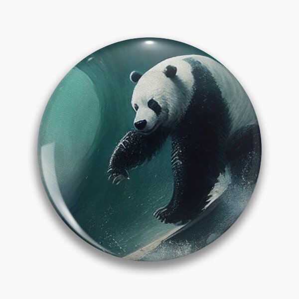 Item preview, Big rider white Panda surfing a giant wave in Nazare. designed and sold by paulo silveira.
