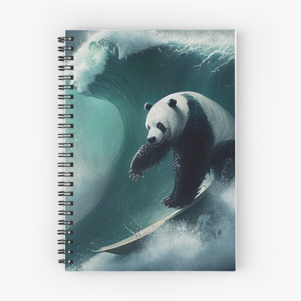 Item preview, Big rider white Panda surfing a giant wave in Nazare. designed and sold by paulo silveira.