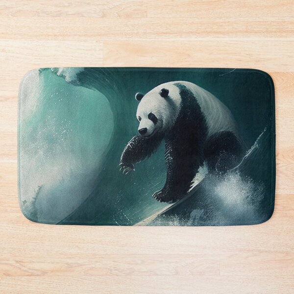 Item preview, Big rider white Panda surfing a giant wave in Nazare. designed and sold by paulo silveira.