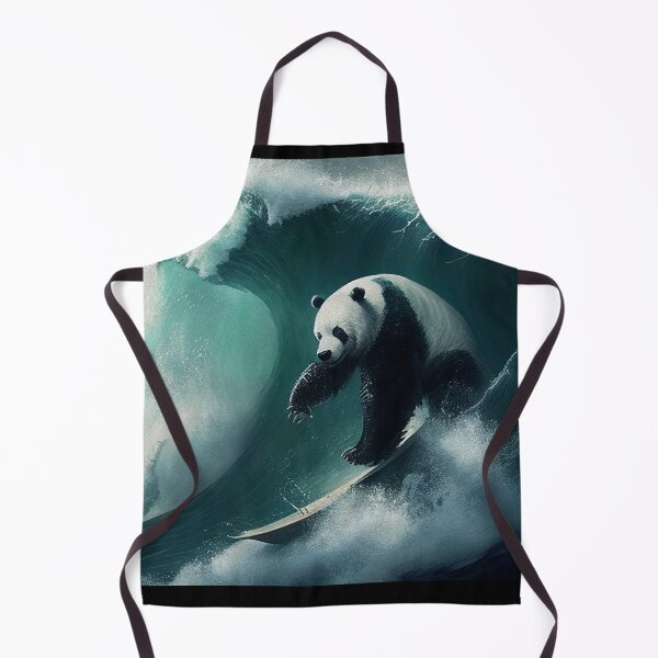 Item preview, Big rider white Panda surfing a giant wave in Nazare. designed and sold by paulo silveira.