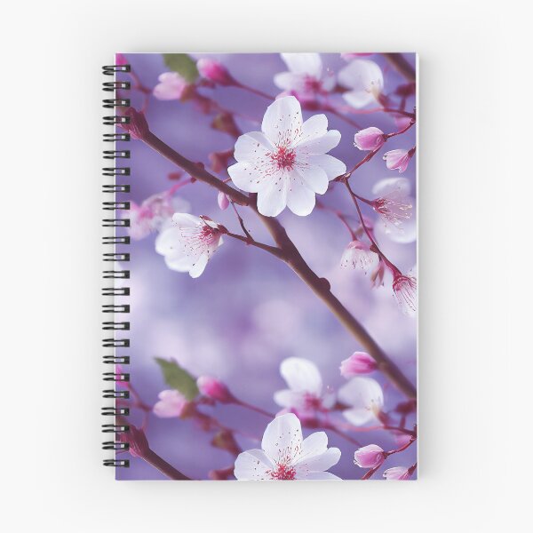 Item preview, Sakura Cherry Blossoms with Light Blue Purple Background Cherry Blossom Seamless Repeating Digital Pattern designed and sold by aphelionrhode.