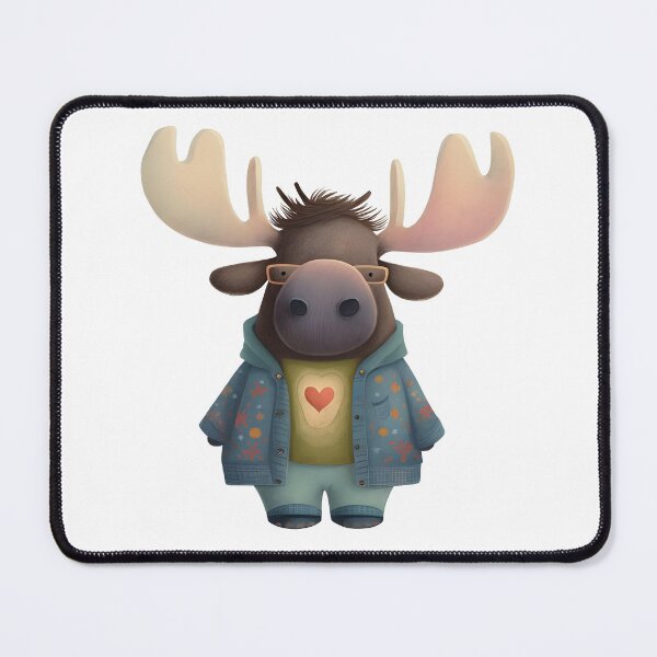 Item preview, Cool Moose in Fancy Jacket and Glasses designed and sold by Anicue.