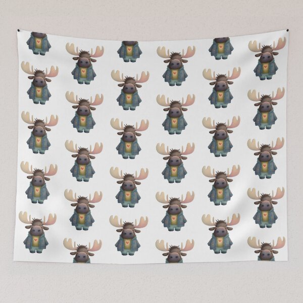 Item preview, Cool Moose in Fancy Jacket and Glasses designed and sold by Anicue.