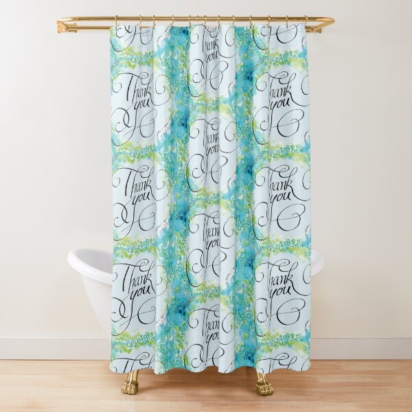 Thank you with bubbles Shower Curtain