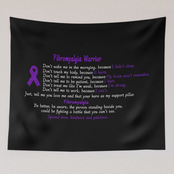 Item preview, Arte de texto de conciencia de fibromialgia designed and sold by DreamFruit11.