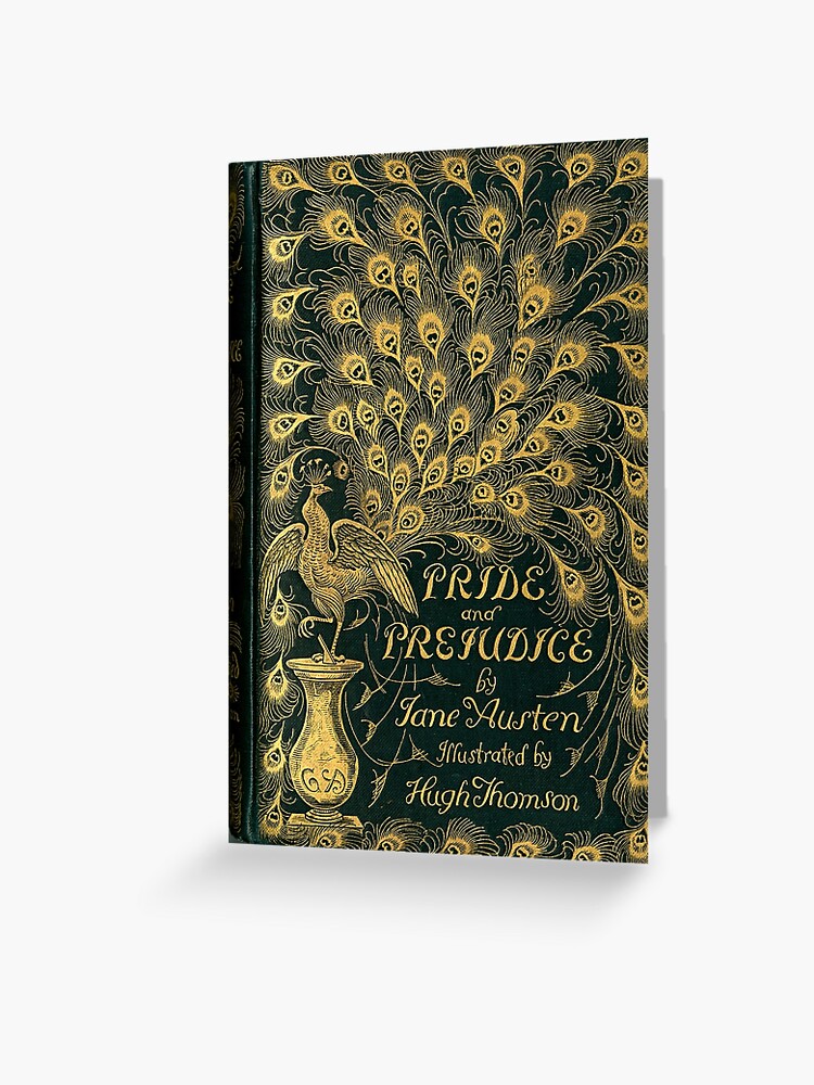 Book cover of Pride and Prejudice by Jane Austen, illustrated by Hugh  Thomson. Greeting Card for Sale by State Library of South Australia