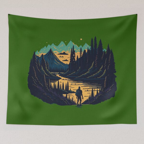 Item preview, Mountain Hiker designed and sold by FiaFiaPress.