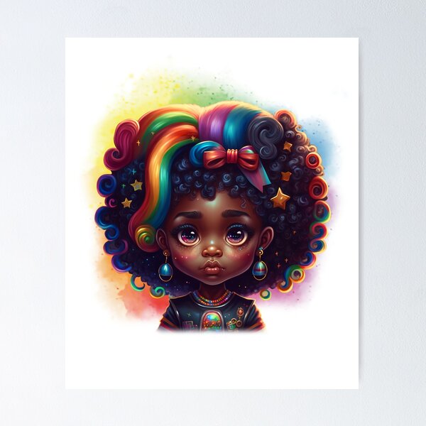 Item preview, Black Girl Rainbow art, Melanin, Black girl magic designed and sold by BaddiefulLotus.