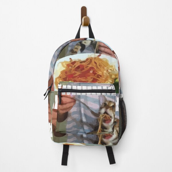 Aperçu de l'œuvre chat mangeant des spaghettis créée et vendue par JacksDesign.