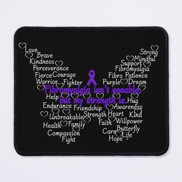 Item preview, Fibromyalgia Awareness Butterfly Text Art designed and sold by DreamFruit11.